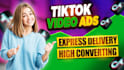 create viral tik tok video ads, dropshipping facebook ads creatives