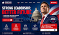 design political campaign website with donation, election, candidate, party info