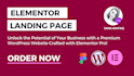 develop premium wordpress landing page with elementor pro
