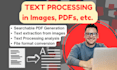 text processing in images and searchable PDF generation