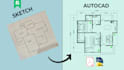 draw architectural 2d floor plan in autocad