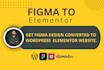 convert figma, PSD to wordpress xd to wordpress figma to elementor