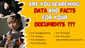 find facts and data for your information want content