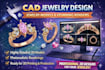custom 3d ring design  jewelry cad modeling for printing