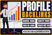 80 social media profile backlinks for high da SEO link building