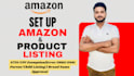 set up amazon account product listing