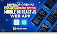 develop react native android and ios ai mobile app using chat gpt