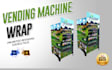 custom vending machine design, vending machine wrap, vending machine, shop front