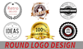 design circular round, patch, sticker, badge, stamps and label logo