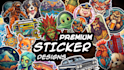 create premium quality sticker designs