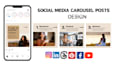 design social media posts, instagram carousel ad posts