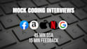 conduct mock coding interviews, faang