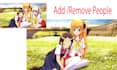 do add people , or remove people, object remove