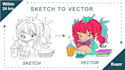 convert your sketch or logo image to vector within 24 hours