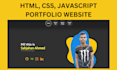 make a html css javascript portfolio website for you