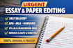 proofread and write a summary essay research and format in apa mla