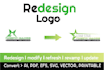 replicate, refresh, remake, rebrand, redesign, copy and modification in logo