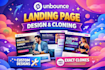 clone or design landing page on unbounce, kartra, clickfunnels 2 0
