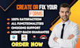create or fix wordpress contact form 7, gravity, ninja, wpform