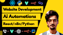 do custom web application development with react and node