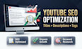 create SEO optimized youtube titles, descriptions and tags