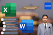 edit, format and data entry in microsoft word, excel, powerpoint