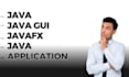write code in java java gui javafx and java application
