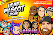 create a great mascot head logo for you