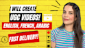 create ugc tiktok and reels videos english, french, arabic