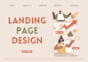 create a landing page using HTML CSS js