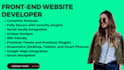 be your frontend web developer using HTML, CSS, bootstrap, react js and PSD