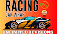 professional racing car, sports car wrap, rally racing car, racing car design