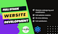 build custom website in react and node js