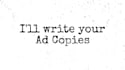 write your ad copies