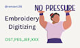 do quality embroidery digitizing into pes,dst,jef,