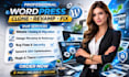 clone, revamp, fix wordpress website