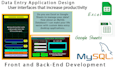make you a desktop data entry application connected to excel gsheets or mysql