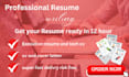 write executive resume, tech cv and cover letter in 12 hours