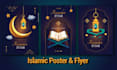 design islamic poster, flyer, brochure, logo and calligraphy