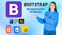 create and design a responsive html css bootstrap website, psd to bootstrap