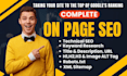 do complete onpage SEO and technical optimization of wordpress website