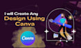 create any design using canva, templates, social media design, ads, post design