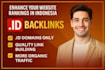 build top quality high tf dr id indonesian backlinks