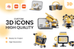 create custom 3d icons for app, web, and saas UI