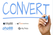 convert or migrate your forum script to another script, phpbb to mybb, etc