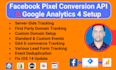 fix or setup facebook pixel conversion API,ga4 server side tracking via GTM