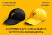 do snapback cap, baseball hat and trucker hat mockup design