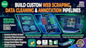 web scraping,  data cleaning,  data annotation for ai models