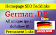 make german homepage backlinks all dofollow permanent