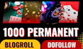 creat da50 blogroll and footer permanent homepage baclinks